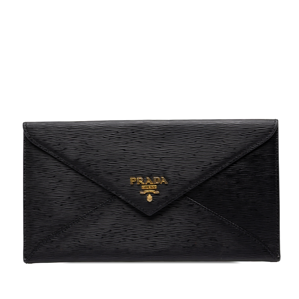 Pre-Loved Prada Vitello Move Envelope Clutch